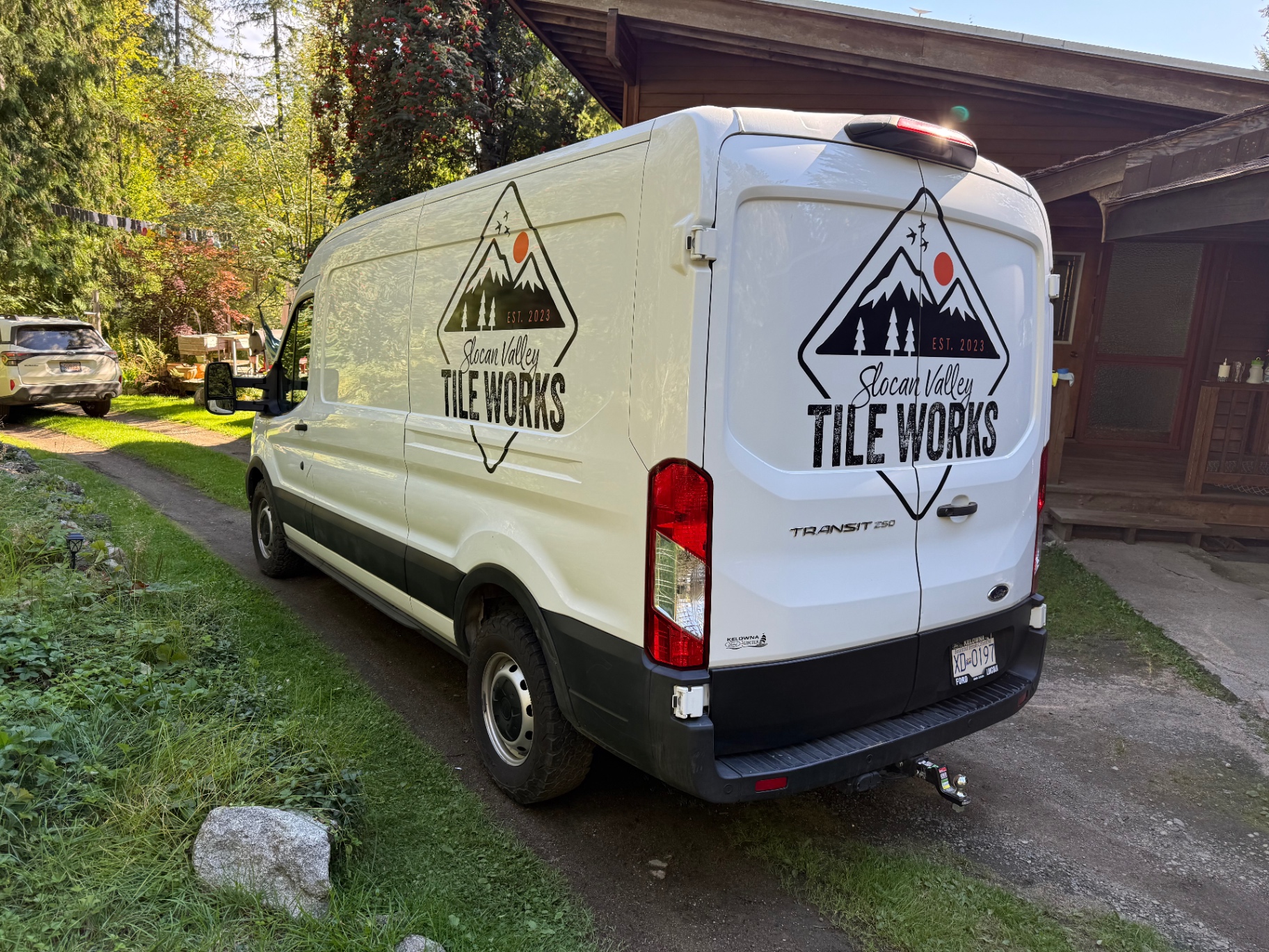 Slocan Valley Tile Works branded service van